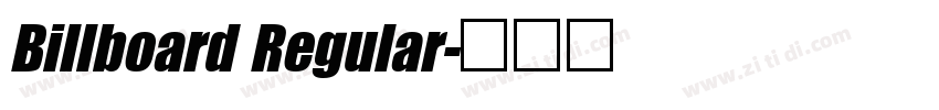 Billboard Regular字体转换